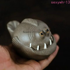 Creative Shark Model Statue Decoration Yixing Purple Clay Tea Pet Crafts