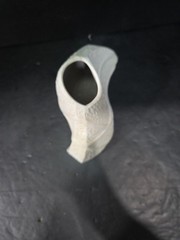 Organic White Vase Textured Wavy Triangle Unique Minimalism MCM