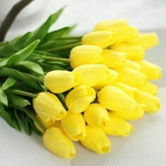10PCS Tulip Artificial Flower Real Touch Artificial Bouquet Home Wedding Decor