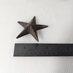 7 Cast Iron TX Texas Stars, Nail Backs, Western Rustic Decor DIY Crafts