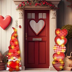 4 Pack Large Valentines Day Decorations Outdoor Valentine’s Day Yard Stakes S…