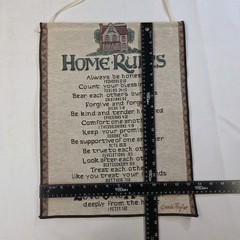Home Rules Bible Verses Tapestry Wall Hanging Carole Taylor Gods Word Biblical
