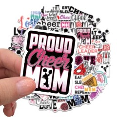 50pcs CHEER MOM Stickers, Cheerleading Cheerleader Stickers, 069