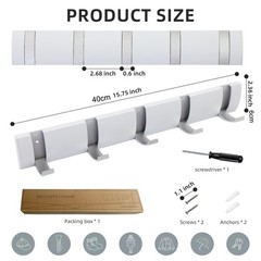 Foldable Stylish Modern Hook Rack with 5 Hooks, Coat Hooks Wall Mount, Metal …