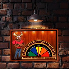 REAL ADJUSTABLE GAUGE! 8″X12″ METAL SIGN FUNNY MAN CAVE BAR NO BULL NO POLITICS