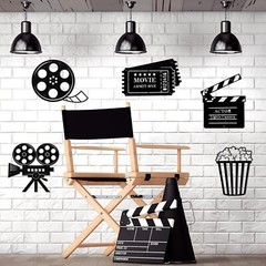 5 Pieces Movie Theater Decor Home Movie Theater Room Decor Cinema and Popcorn