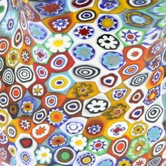 GlassOfVenice Murano Glass Millefiori Fazzoletto Bowl – Multicolor