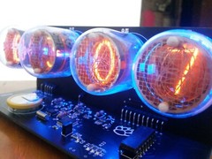 IN-4 NIXIE TUBES clock with blue backlight 4-tubes