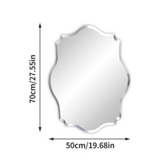 Frameless Irregular Wall Mirror Beveled Edge Sliver Glass Bathroom Vanity Mirror