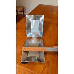 Vintage Pair of Pewter Wave Tabletop Frames for 3.5 in by 5 in Photo