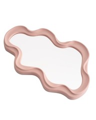 Funky Wavy Mirror 16″x10″ Pink Irregular Wall Hanging Mirror Special-Shaped V