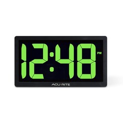 75112M 10-inch LED Digital Clock with Auto Dimming Brightness Green