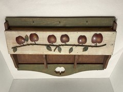 Vintage Wood Apple Mail Letter Key Holder Organizer Wall Hanging