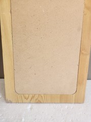 4 Paneled Wood Framed Accent Mirror • 19″×12″