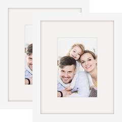 Picture Frames 8×10 2 Pack Made of Solid Wood White for Wall Mounting and Tab…