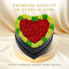 30 Preserved Roses Petite Forever Flowers Designer Heart-Shaped VALENTINES DAY