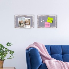 Felt Bulletin Board, Small Decorative Hanging 11.8″ X 8.6″ – 1Pack Gray