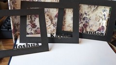 Black Wood Photo Picture Frame and Personalized Photo Picture Mat