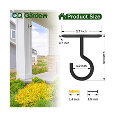 Ceiling Hooks for Hanging Plants Outdoor Indoor Metal Iron 2 Pack