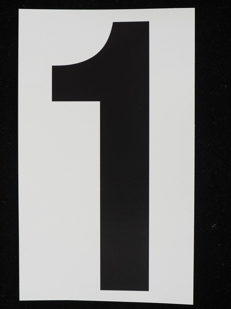 5″ x 3″ Stickers Vinyl Adhesive Address Numbers Black & White MADE IN USA