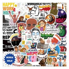 110Pcs Workaholic Stickers for Kids Teens Girls Scrapbooking Water Bottles