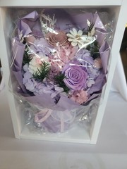 Preserved Flowers Bouquet Pink & Purple Rose Flowers Gift for That Special One