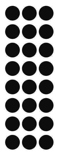 1″ Black Round Label Dots Stickers Color Coding Inventory 1 Inch Dot