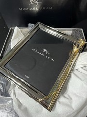 Michael Aram Calla Lily 8″x10″ Picture Frame handcrafted nickel-plated and gold