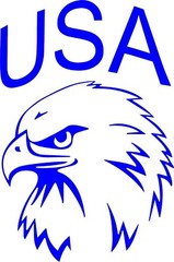 USA EAGLE HEAD VINYL DECAL In your choice of color 5.0″H X 3.5″W «
