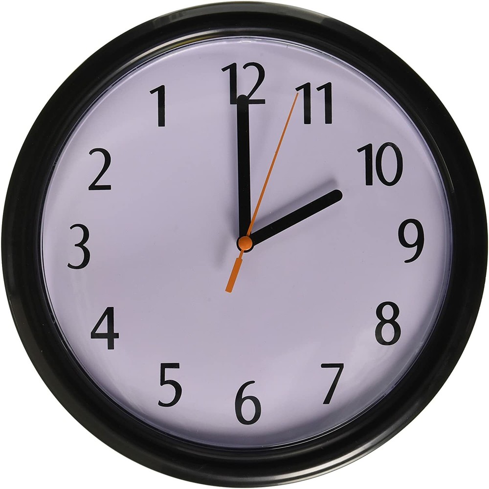 Backwards Wall Clock 9″ Reverse Counter Clockwise Time – Gag Joke Prank Gift Toy