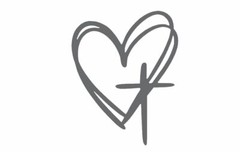 Heart Cross Die Cut Window Sticker Decal – Multiple Colors