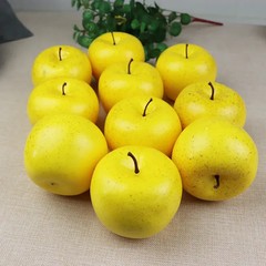8cm Simulation Fruit Apple Plastic Fake Red Green Yellow Apples Photo Props