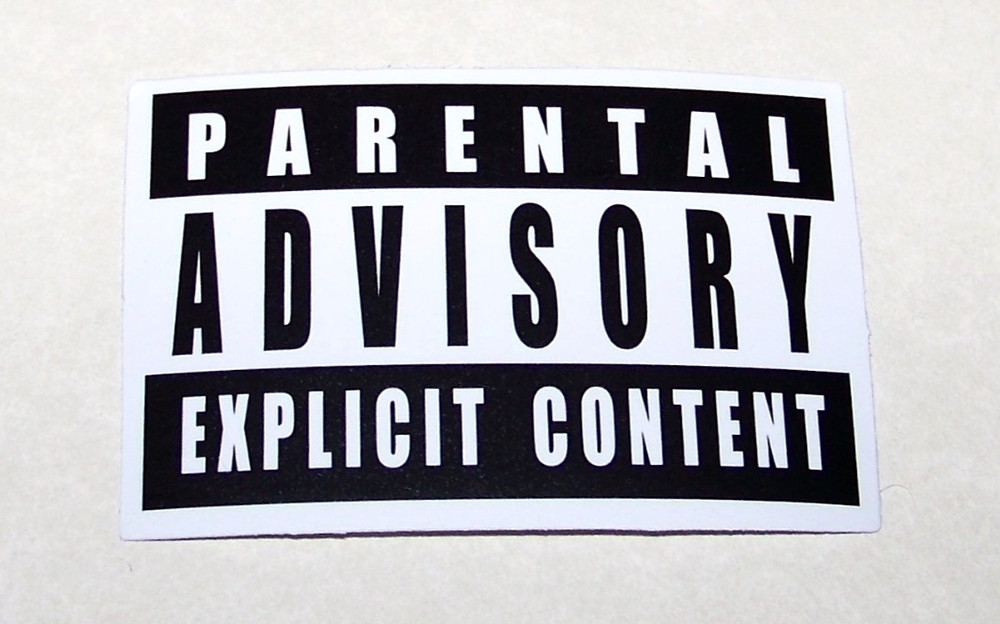 WARNING LABEL – Logo Die Cut Sticker Decal Music Band Rap Metal Parental Lyrics