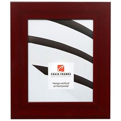 Craig Frames Bauhaus 200, 2 Inch Wide Modern Red Mahogany Picture Frame