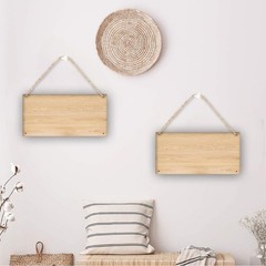20/40/60pcs, Unprocessed Smooth Wooden Board, Wooden Signboard (With Rope)