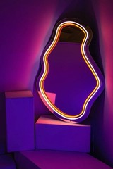 Personalized Mirror Neon Sign | LED Mirror Wall Sign | Neon Mirror Vanity Sign