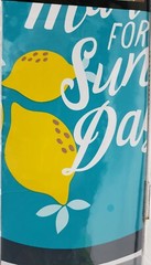 STOVE BACKSPLASH STICKER/WALL DECAL(30″x18″)FRUITS,LEMONS,MADE FOR SUNNY DAYS,GR
