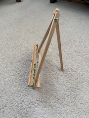 Small Wood Display Easel Art Picture Display Stand 7.75 In H X 7 In