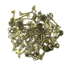 69PCS Old Vintage Antique Skeleton Keys DIY Arts & Crafts Project Large Small