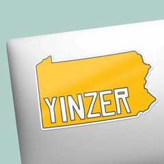 Yinzer Pittsburgh Sticker – Yellow PGH Pennsylvania Decal