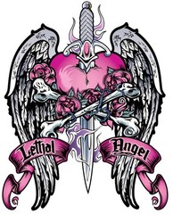 NEW LETHAL THREAT LETHAL ANGEL DAGGER MINI DECAL STICKER 2.75″x3.25″ RC00033