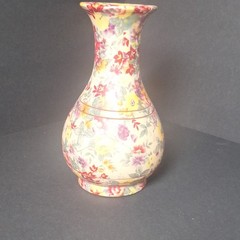 Multicolor Floral Pattern Decorative Free-Standing Flower Vase