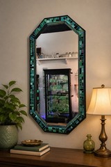 Green Mosaic Tile Octagonal Wall Mirror –