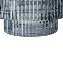 D9.1×9.8″ Tiered Geometric Amber Luster Clear Vase