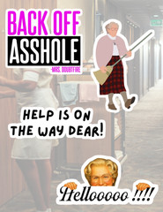 Mrs Doubtfire 90’s Movies 4pc Sticker Pack