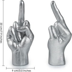 Middle Finger Statue Joke Gifts 7.9 Inch Funny Desk Decor Resin Decoration