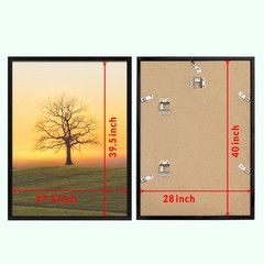 28×40 Picture Frame for Wall Display, 28×40 Black Picture Frame with Shatter …