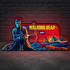 THE Walking Dead Pinball Topper 3D Print Lightbox LED Sign for Arcade Game Decor