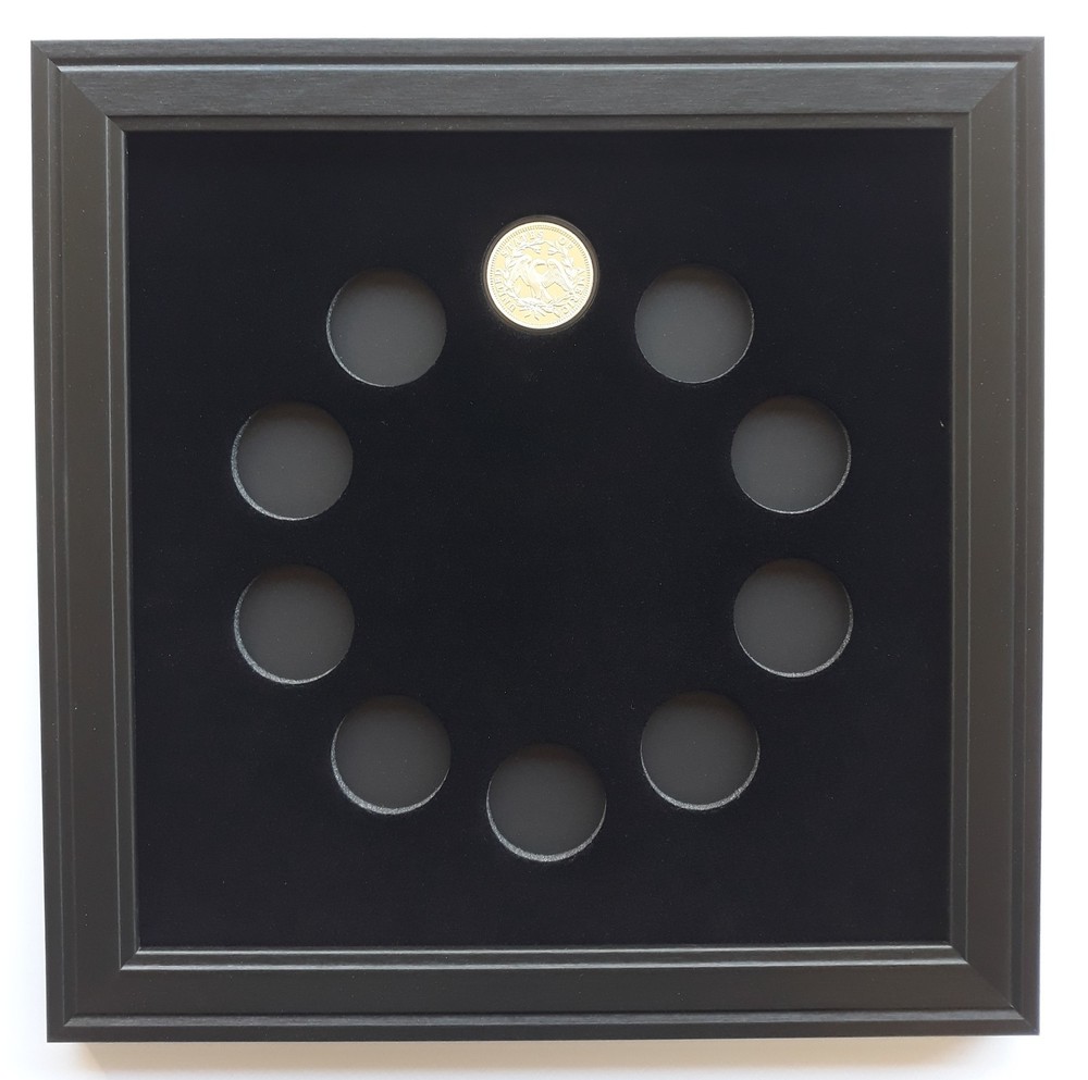 1 OZ SILVER ROUND COINS 39mm (NOT INCLUDED) WALL DISPLAY PICTURE FRAME 12″ x 12″