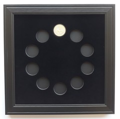 1 OZ SILVER ROUND COINS 39mm (NOT INCLUDED) WALL DISPLAY PICTURE FRAME 12″ x 12″